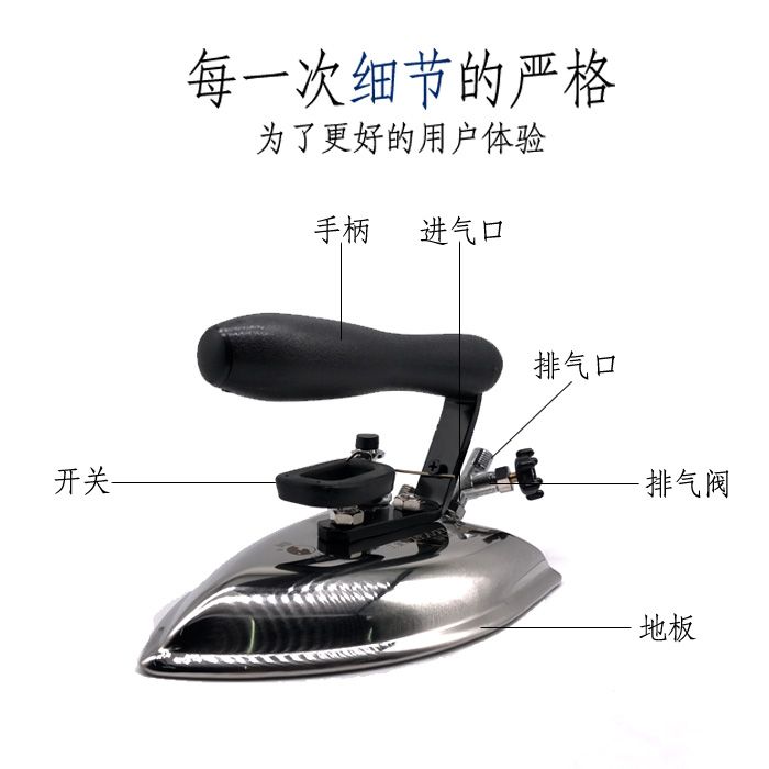 Shengjia Large steam capacity iron, industrial large iron, special pull-out full steam iron for steam boilers in garment factories details Picture