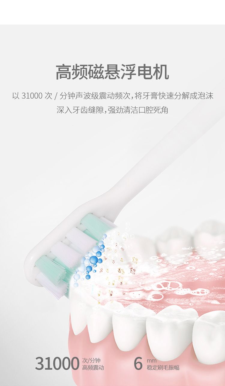 电动牙刷男女成人款充电式声波自动牙刷软毛防水详情图4