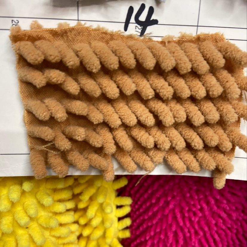 Light brown Chenille coarse mop fabric, doll pillow fabric, clothing accessories, handicrafts, headwear fabric, curtain fabric, polyester-cotton