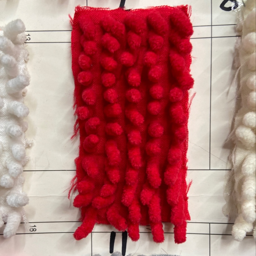 Red coarse mop fabric, doll pillow fabric, clothing accessories, handicrafts, headwear fabric