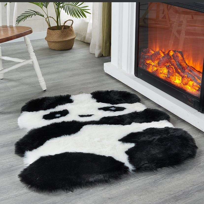 Imitation wool carpet children panda modeling creative floor mat