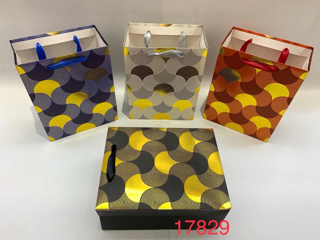 烫金图案礼品袋手提袋日常通用几何图案