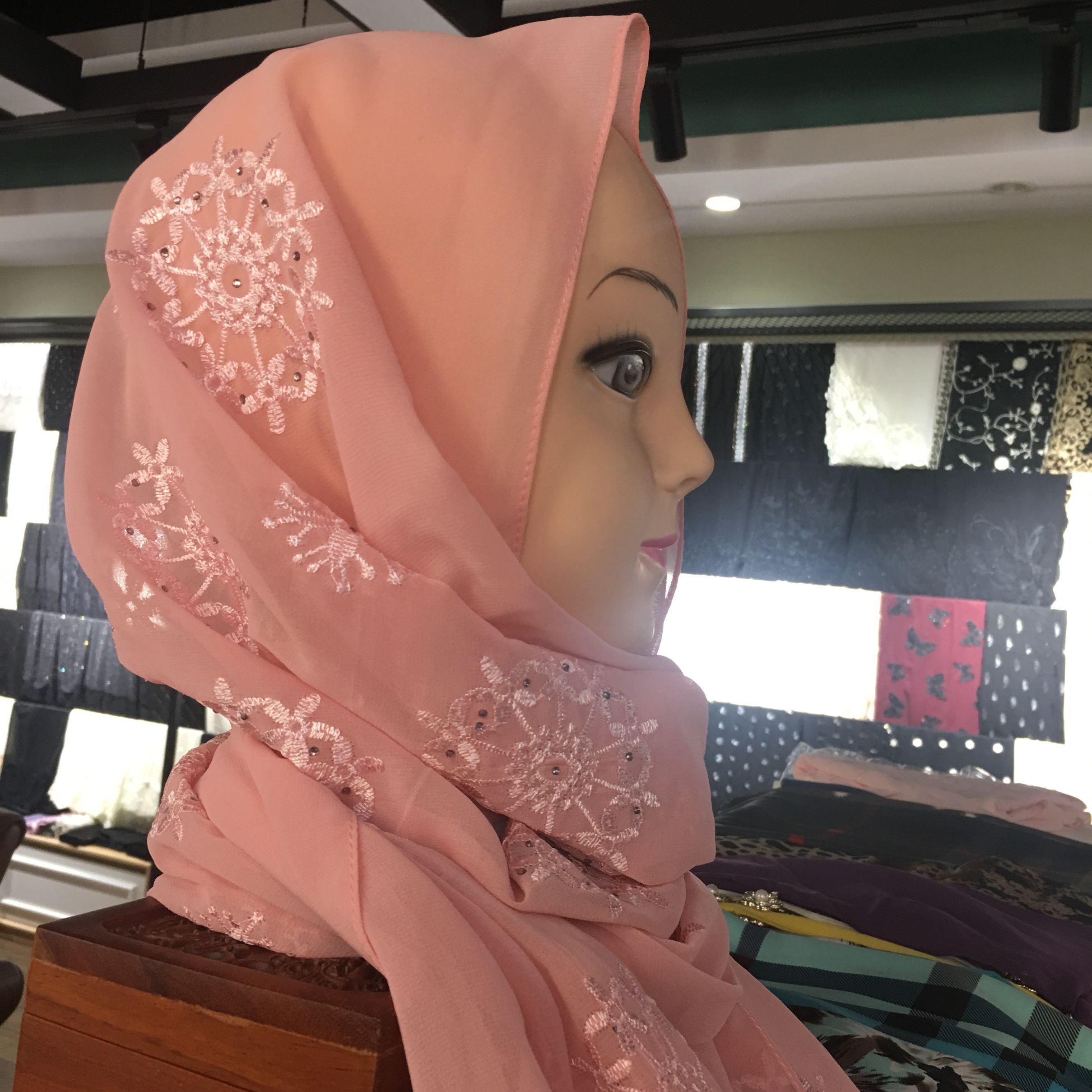 Three composite silk shawl shawls