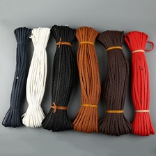 1cm厂家直销五股压二皮革编织皮绳服装辅料服装皮革条车线皮条绳