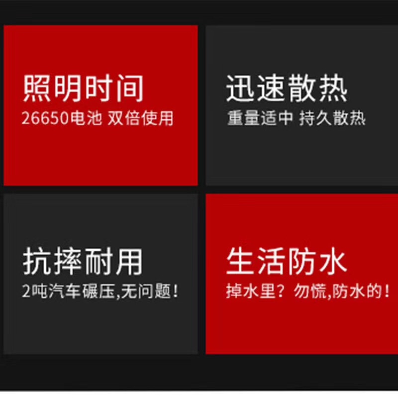 多功能户外强光战术T40手电筒详情图6