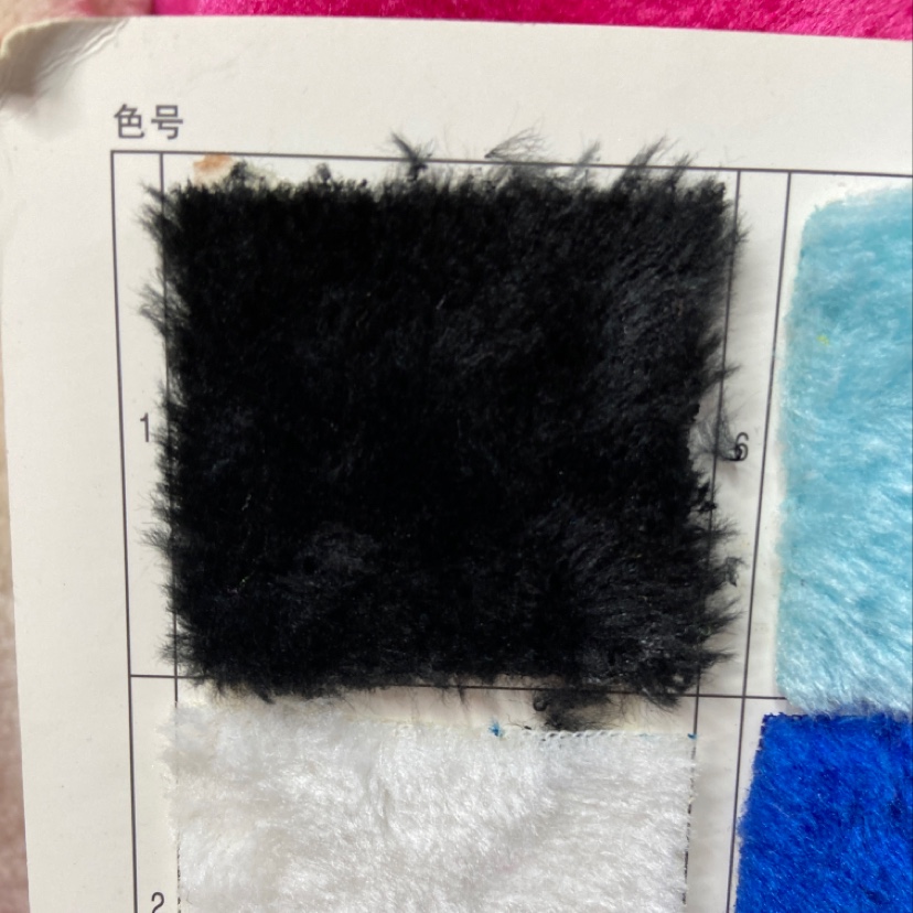 Black Cut Loop Flannelette Fabric Doll Pillow Fabric Clothing Ornaments Arts And Crafts Headdress Fabric