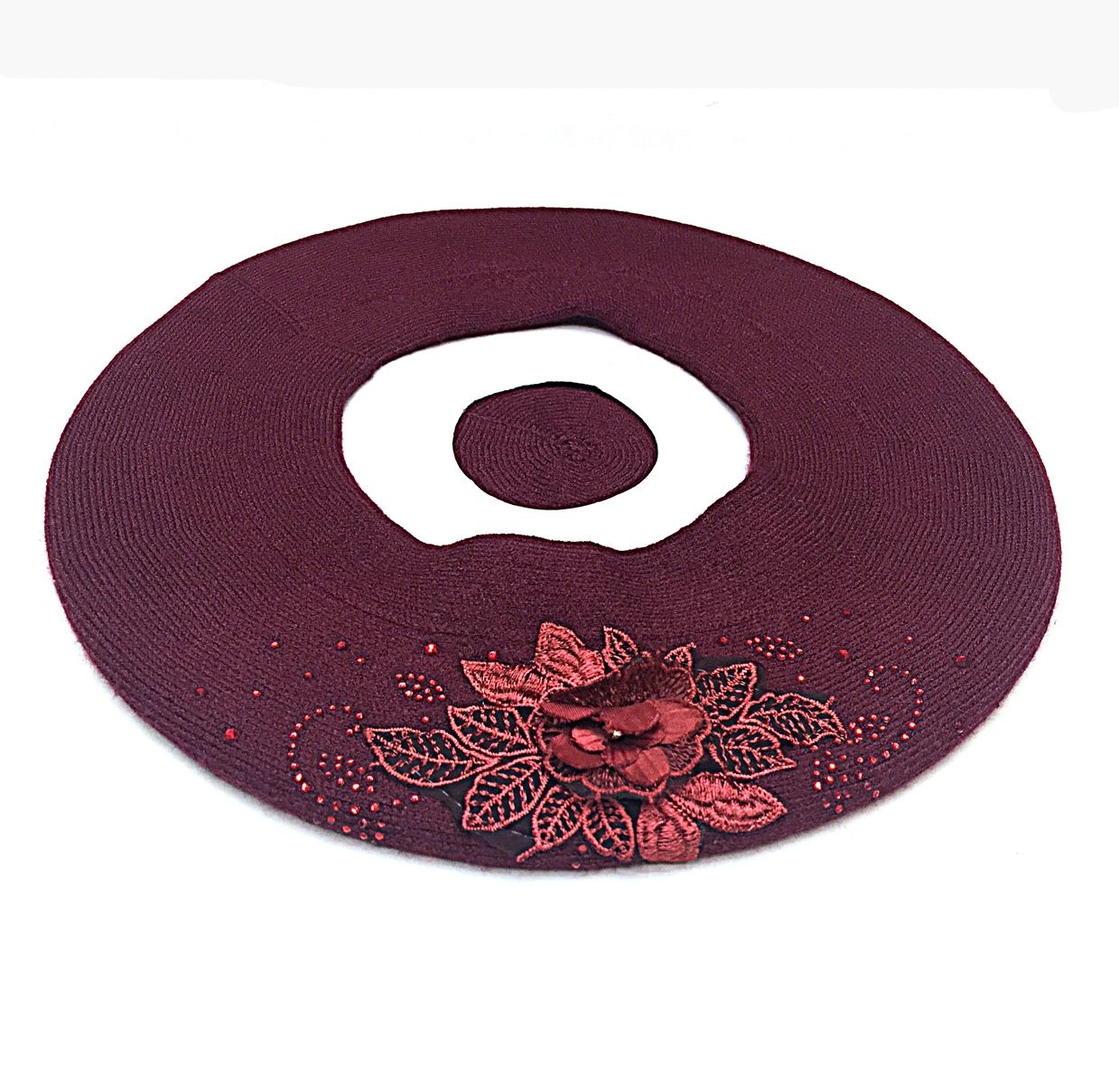 New Year's hot New Year's hand-knitted fashionable beret made of sheepskin, warm, comfortable and versatile professional hat for women in winter detail image 7