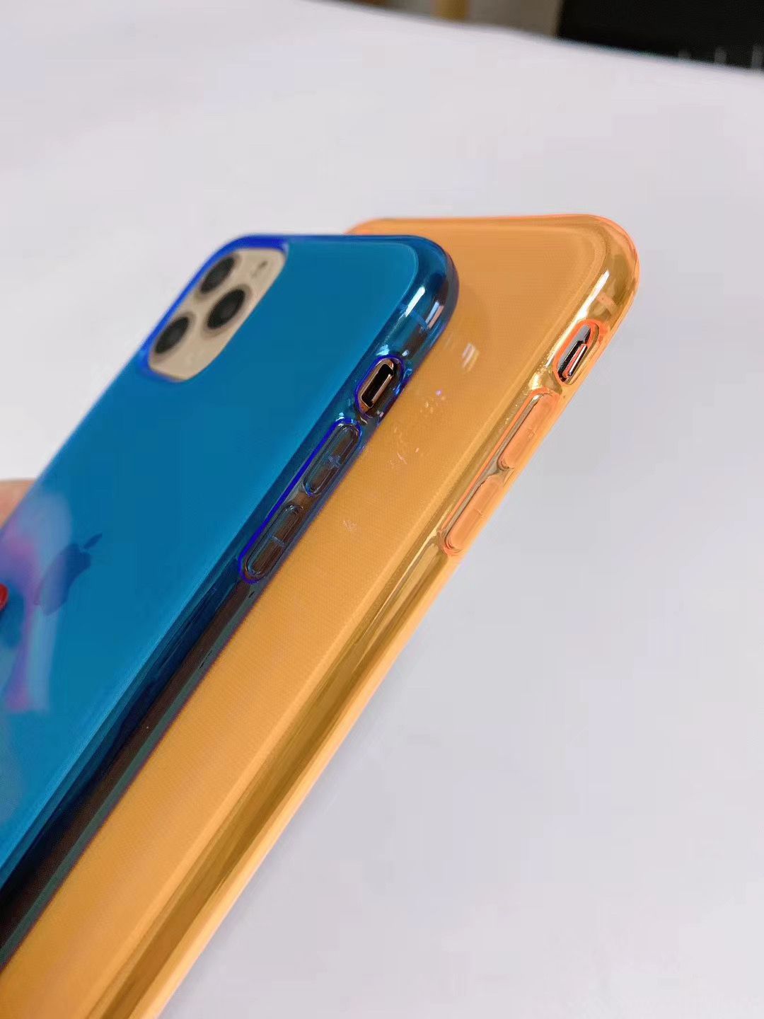 Color sólido cojín de aire cuatro esquinas anti-caída caso del teléfono detail image 3