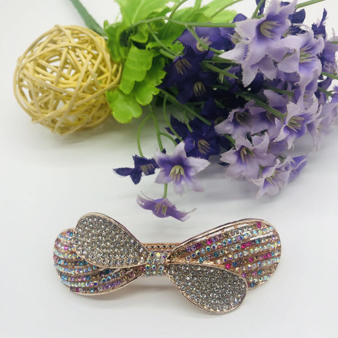South Korea's new fashion diamond-set hair accessories trend decorative hairpin rhinodiamond-bow women's jewelry stall supply Application Scenario