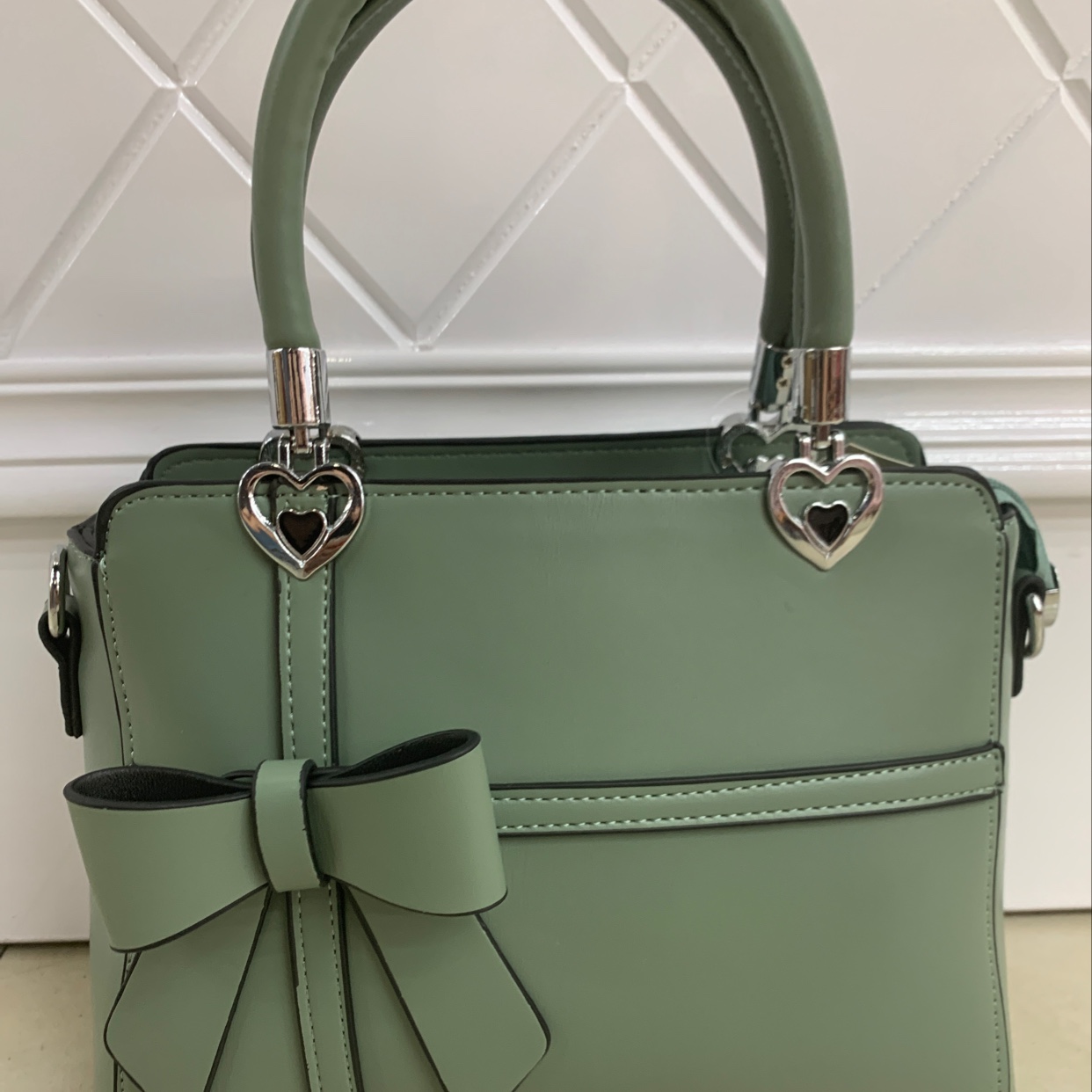 2020年新款蝴蝶结，手提pu，斜挎，女大包产品图