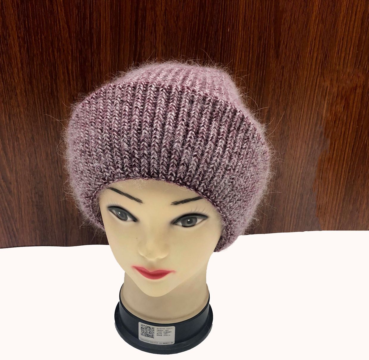 Angolan rabbit fur thickened double-layer pullover ski one-piece hat, suitable for both men and women, winter warm wool hat for grandpas and grandmas detail image 4