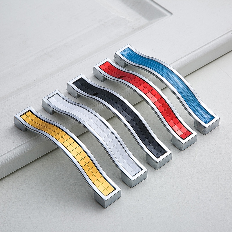 Thickened handle modern simple crystal drawer handle European closet handle drawer cabinet Shoe cabinet handle