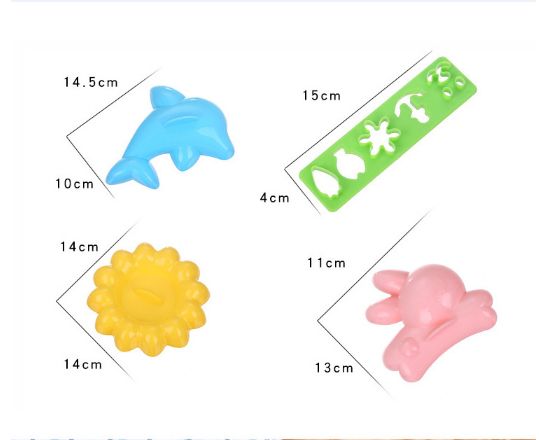 Rabbit Dolphin Rice Mold 4-piece Set, bento, Rice ball, Sushi Mold, Kitchen DIY set detail image 2