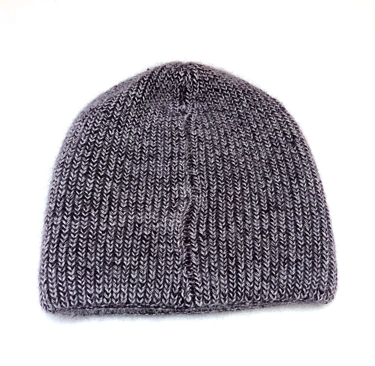 Angolan rabbit fur knitted jacquard pullover ski one-piece hat, unisex fashionable wool hat, winter warm hat for grandpa and grandma detail image 7