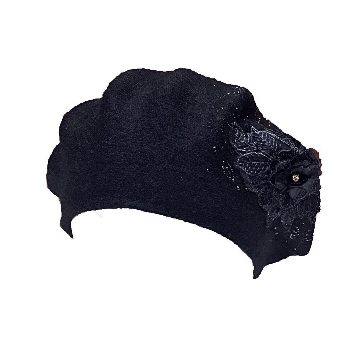 New Year's hot New Year's hand-knitted fashionable beret made of sheepskin, warm, comfortable and versatile professional hat for women in winter detail image 2