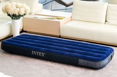 INTEX64756新款线拉蓝色植绒充气床 气垫床 野营床 折叠床 午休床详情图4