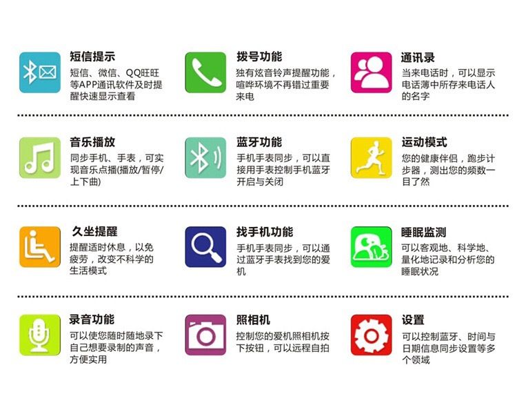 DZ-09智能彩屏手表户外运动心率血压监测电话信息提醒防水手表详情6