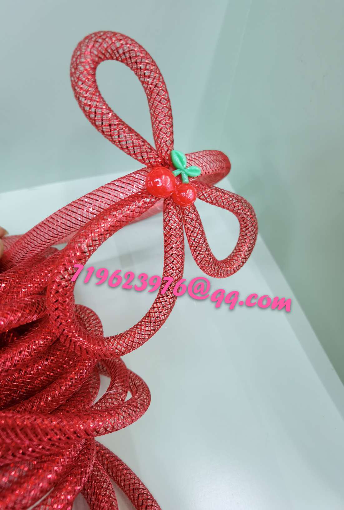 8mm diameter golden tube elastic mesh factory direct sales of Sunrain jewelry accessories pic 1