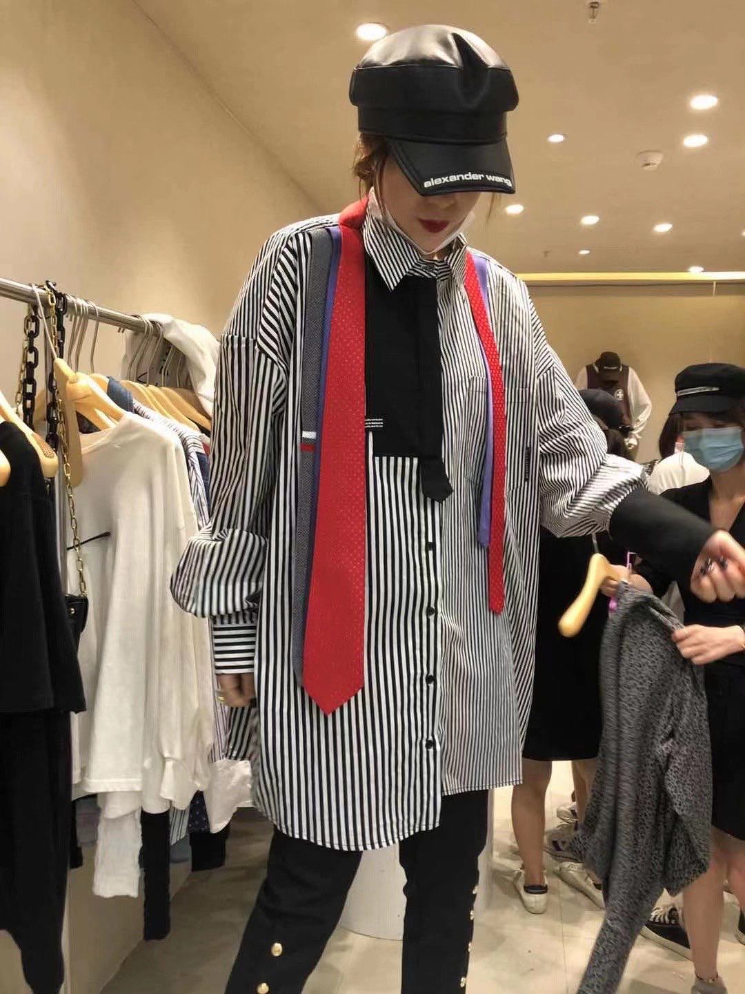 大版彩色领带衬衣细节图