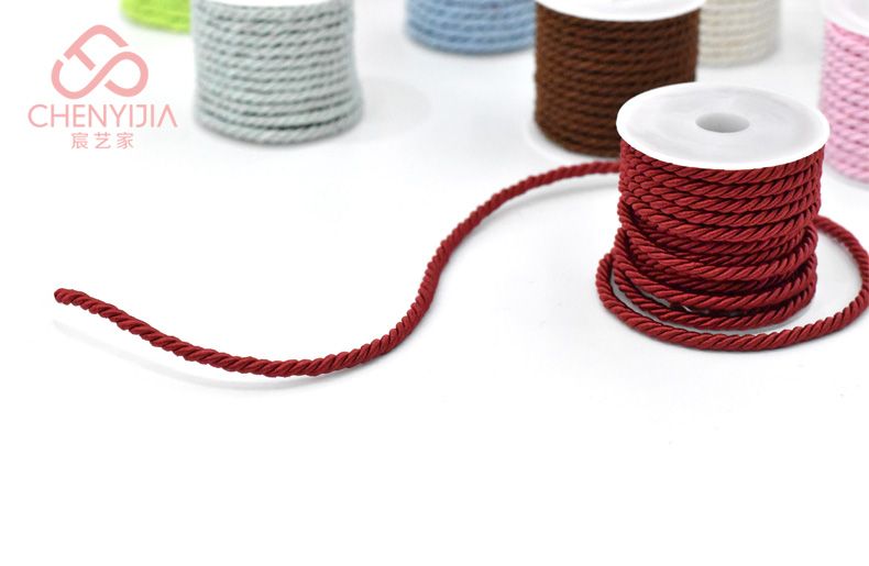 Caja de regalo de lujo bolsa de transporte tres hilos twist rope DIY accessorios decorative twist rope detail image 4