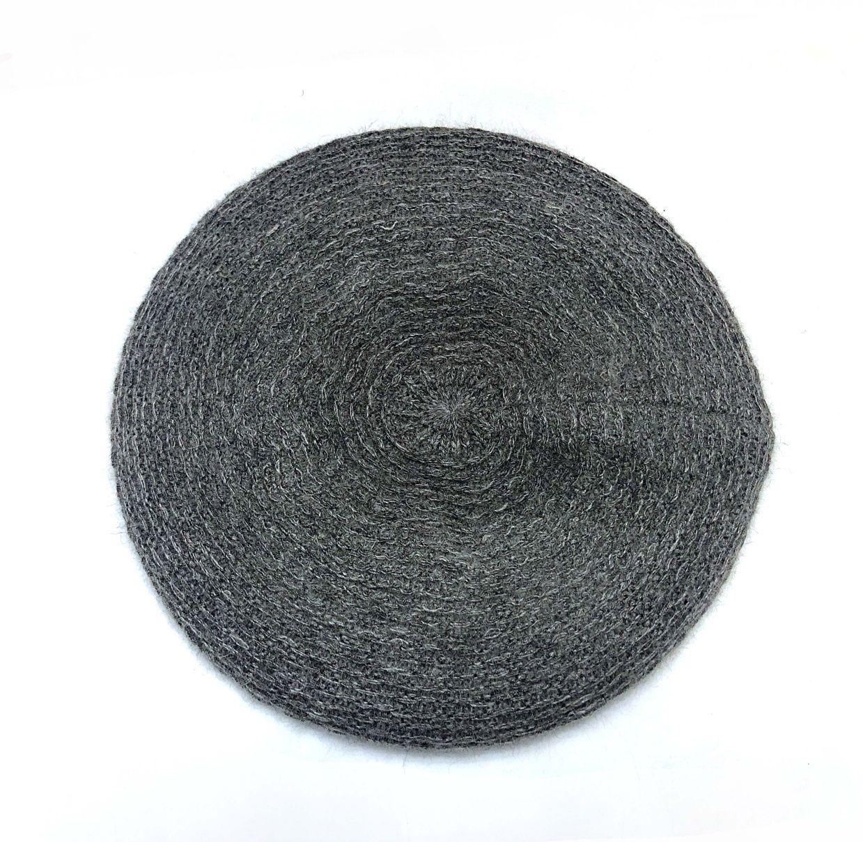 Angolan rabbit hair knitted corn fashion beret hat-style one-piece hat, suitable for both men and women, wool winter hat for grandpa and grandma detail image 4