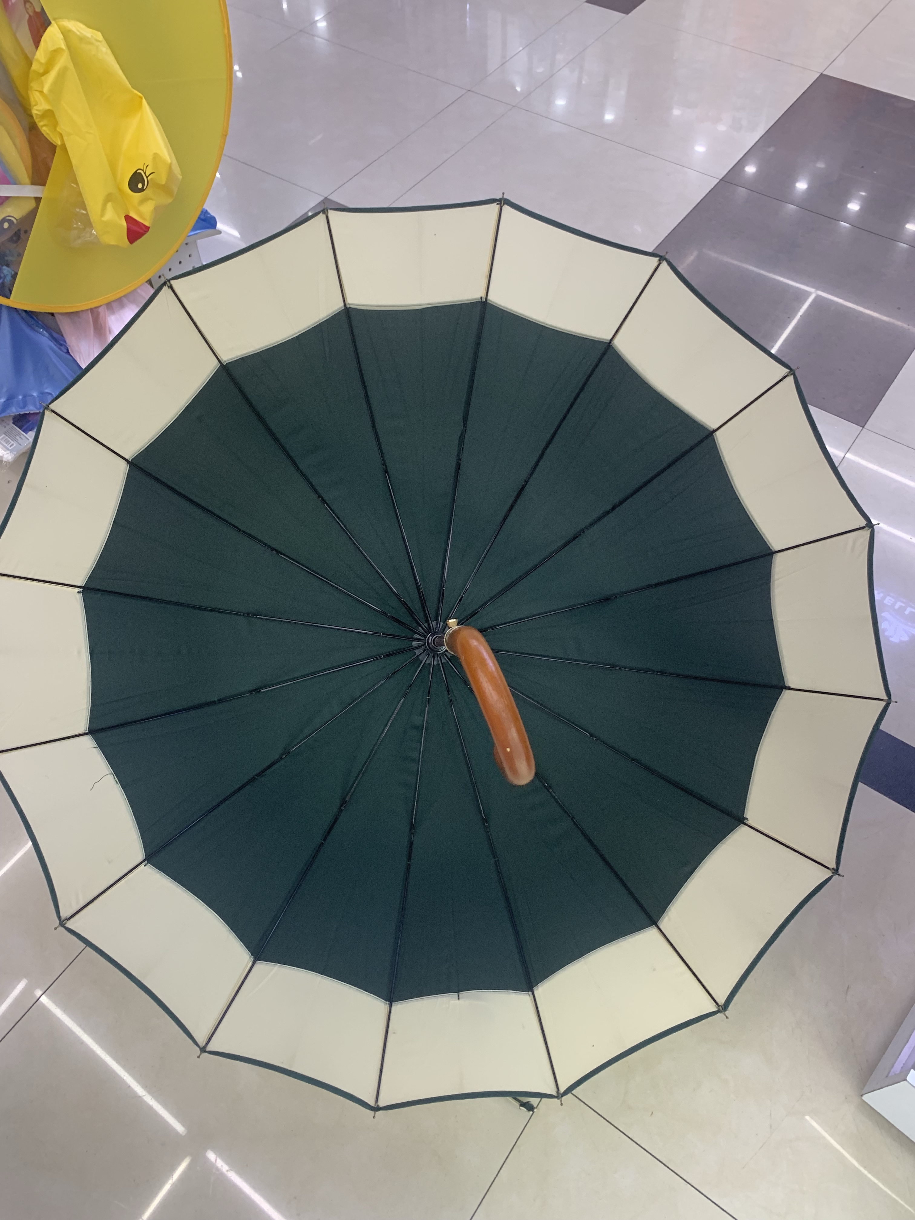 16k木中棒接边660直杆伞细节图