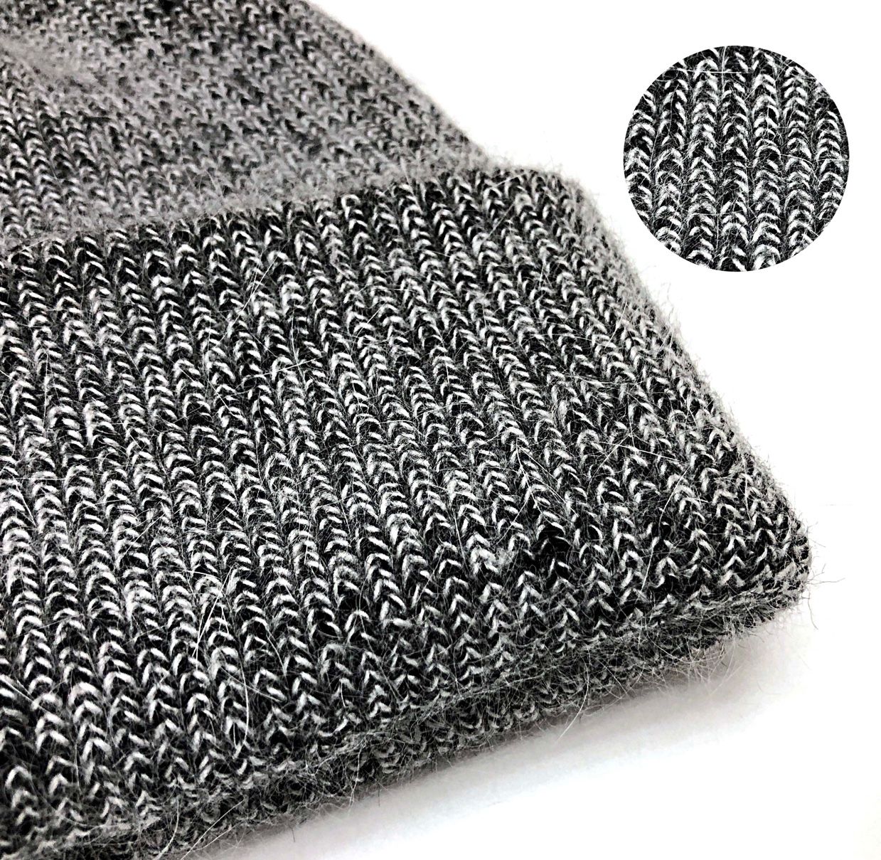 Angolan rabbit fur hooded one-piece hats for both men and women, woolen hats for grandpas and grandmas detail image 10