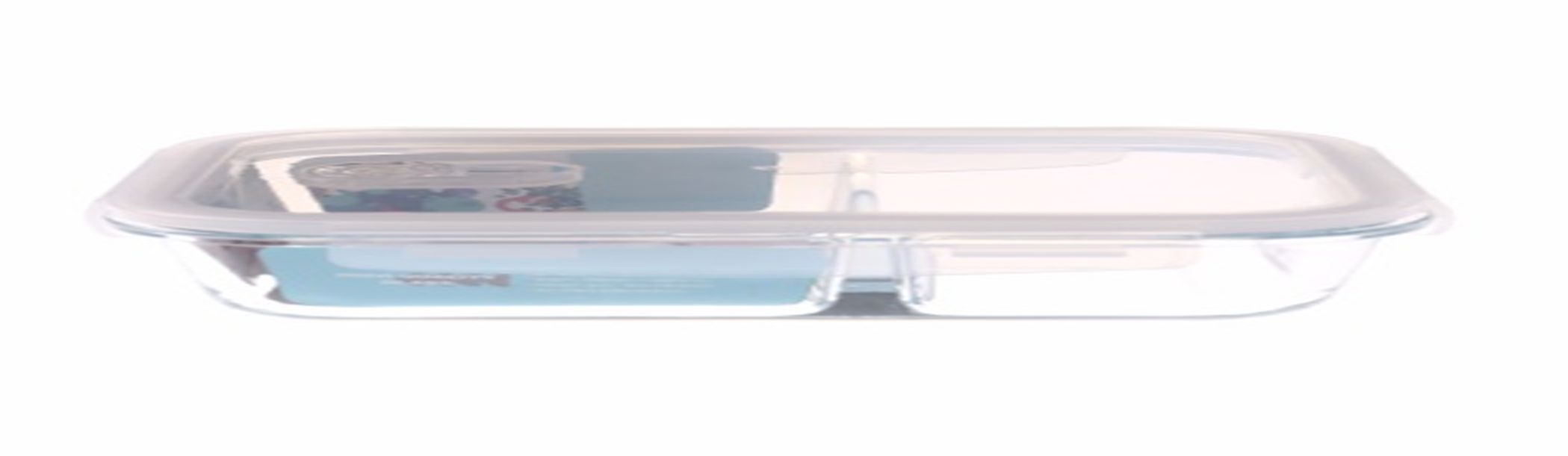 Yiwu Selection General Industry 1L rectangular two-compartment glass crisper Py-1992 #/TZ full figure
