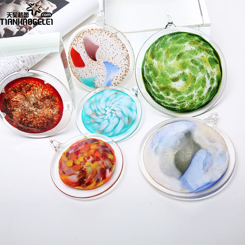 Small glass craft wall decoration pendants details Picture