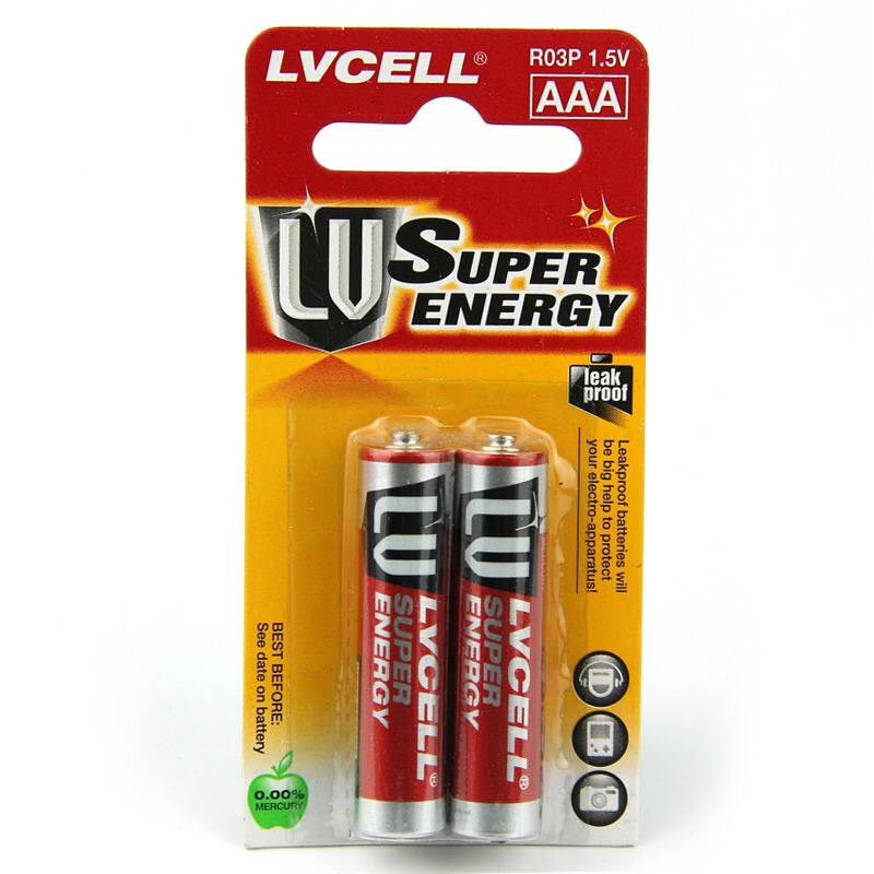 LVCELL Brand No. 7 carbon battery # 2 card dry battery AA toy quartz clock dedicated batteries wholesale