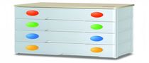 Yiwu Selection wood tiled three-layer finishing cabinet 9003#/TZ