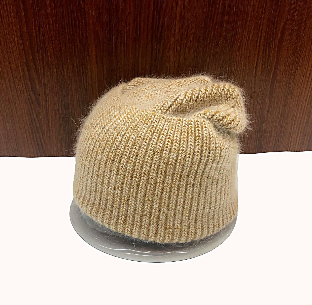 Angolan rabbit fur thickened double-layer pullover ski one-piece hat, suitable for both men and women, winter warm wool hat for grandpas and grandmas detail image 7