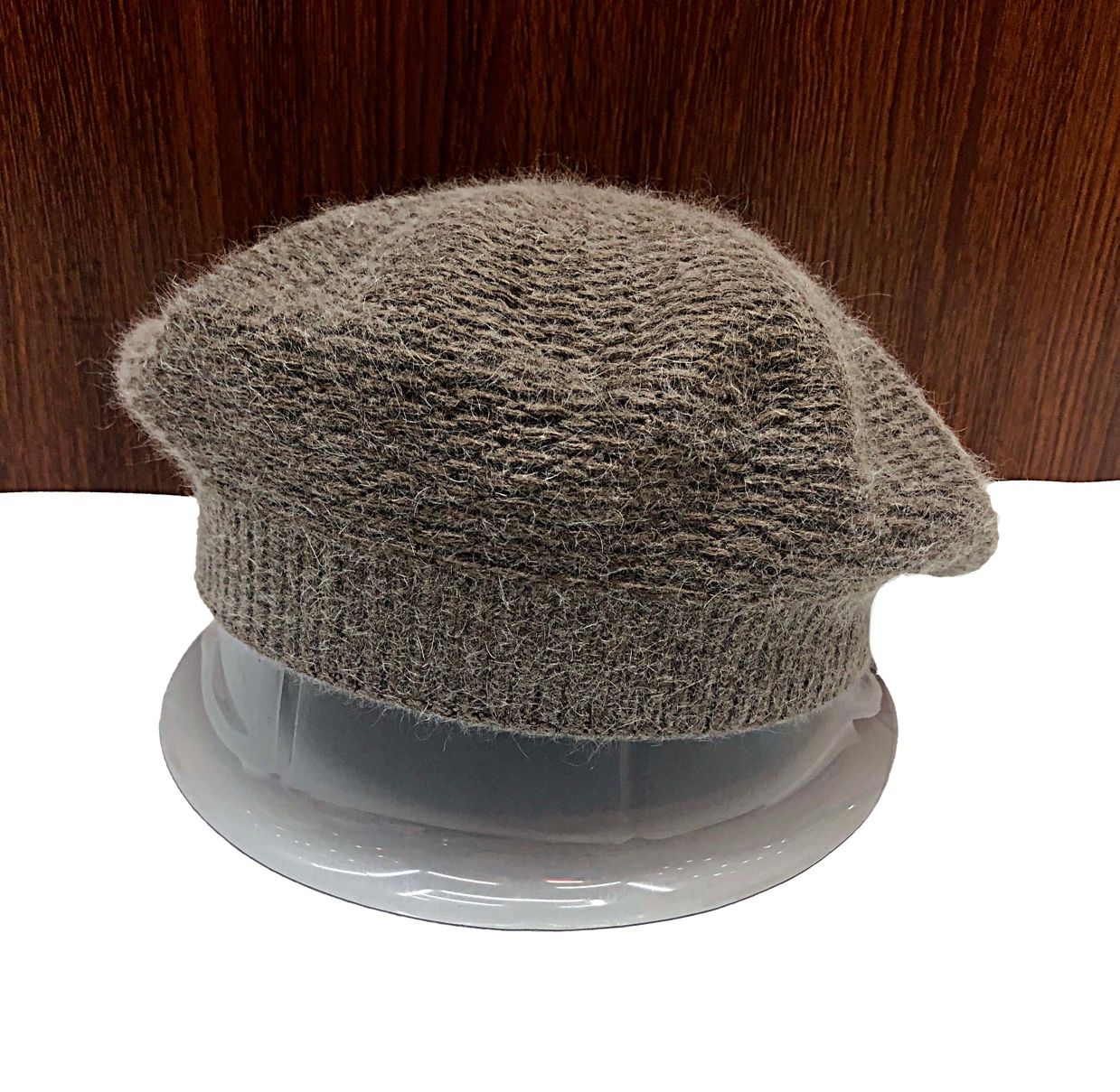 Angolan rabbit hair knitted corn fashion beret hat-style one-piece hat, suitable for both men and women, wool winter hat for grandpa and grandma detail image 5