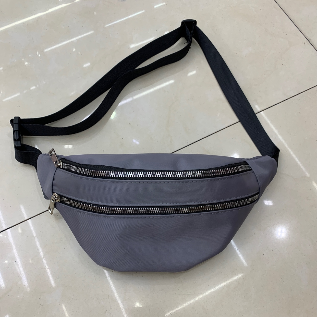 防水尼龙腰包 新款腰包 双拉链包