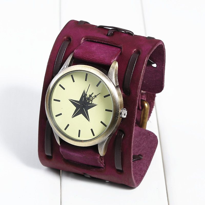 The manufacturer's wholesale of best-selling watches on AliExpress and Amazon, punk style broadband genuine leather men's watches, are selling well in Europe detail image 3