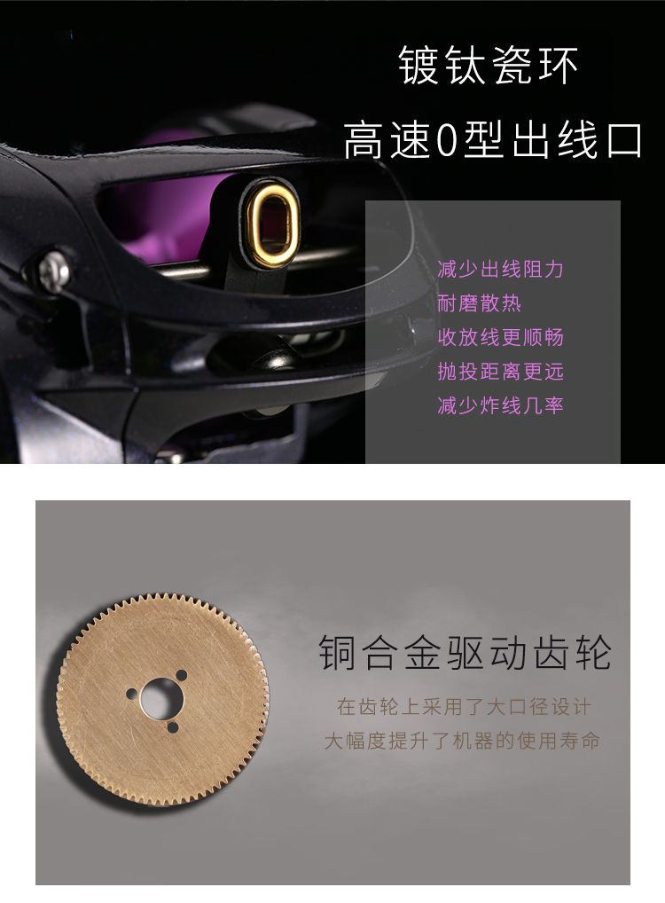 Hai Bo Thunder Anti-explosion Line Magnetic brake Slow-rotating iron plate Wheel for sea fishing heavy-duty freshwater lure water drop wheel detail image 7