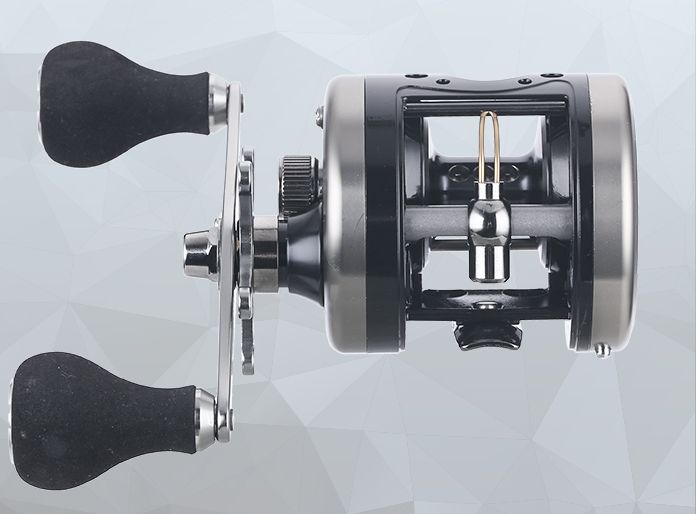 Heber upgrade Version of Snell 300/301 Lei Qiang drum wheel snakehead drum wheel black long throw wheel Specification drawing