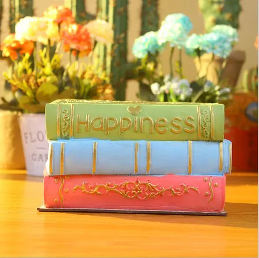 Retro living room tissue box as an aged home study and bedroom rectangular creative book resin tissue box decoration detail image 1