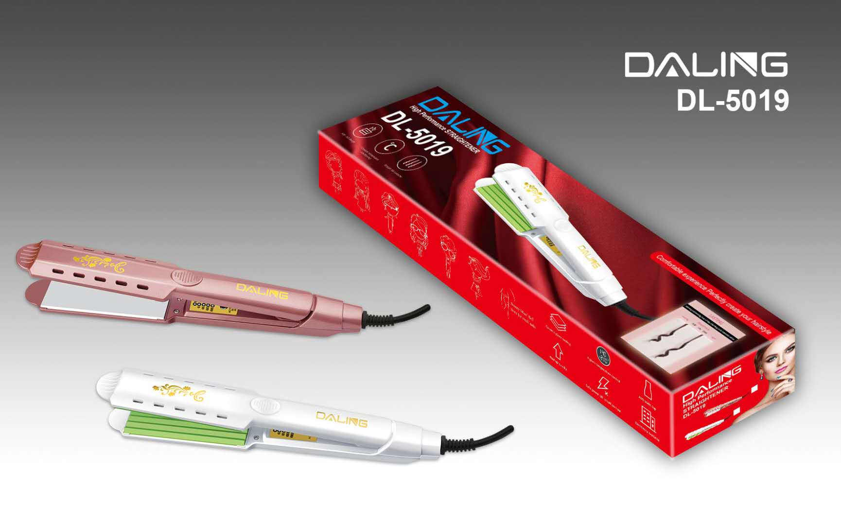 Darling DL-5019 Ladies' straightener Plug - in ladies' straighteners wholesale cross-border full figure
