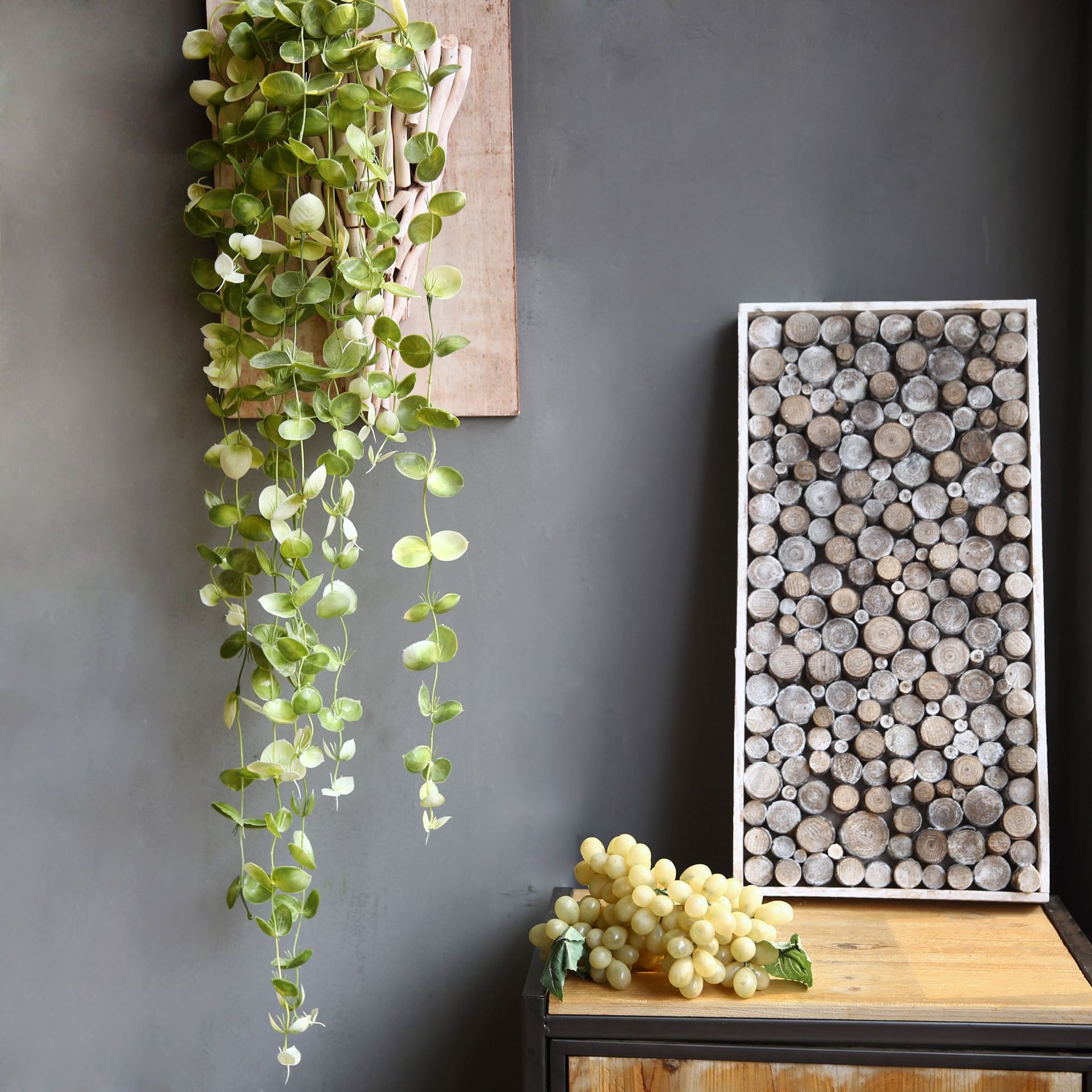 Simulated flower manufacturers direct money leaf hanging Eucalyptus duckweed hanging home hotel decorative flower art thumbnail