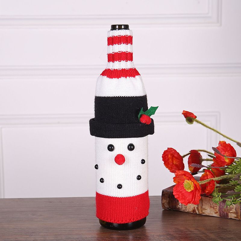 外贸爆款圣诞节装饰用品酒瓶套香槟红酒创意酒套酒店餐厅节日布置详情2