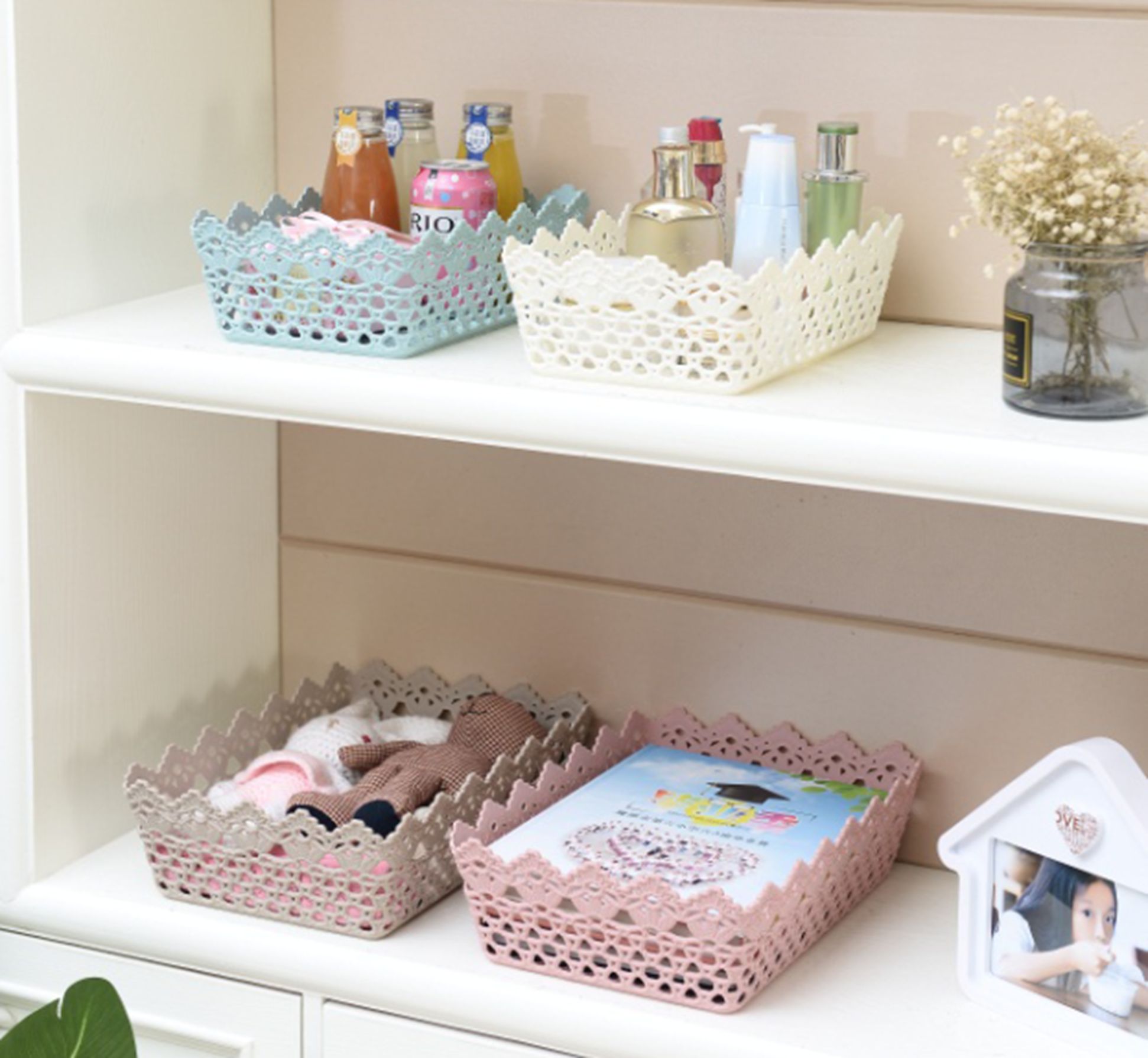Yiwu Selection Honglong imitation wool line hollow-out storage box 1243#/TZ full figure