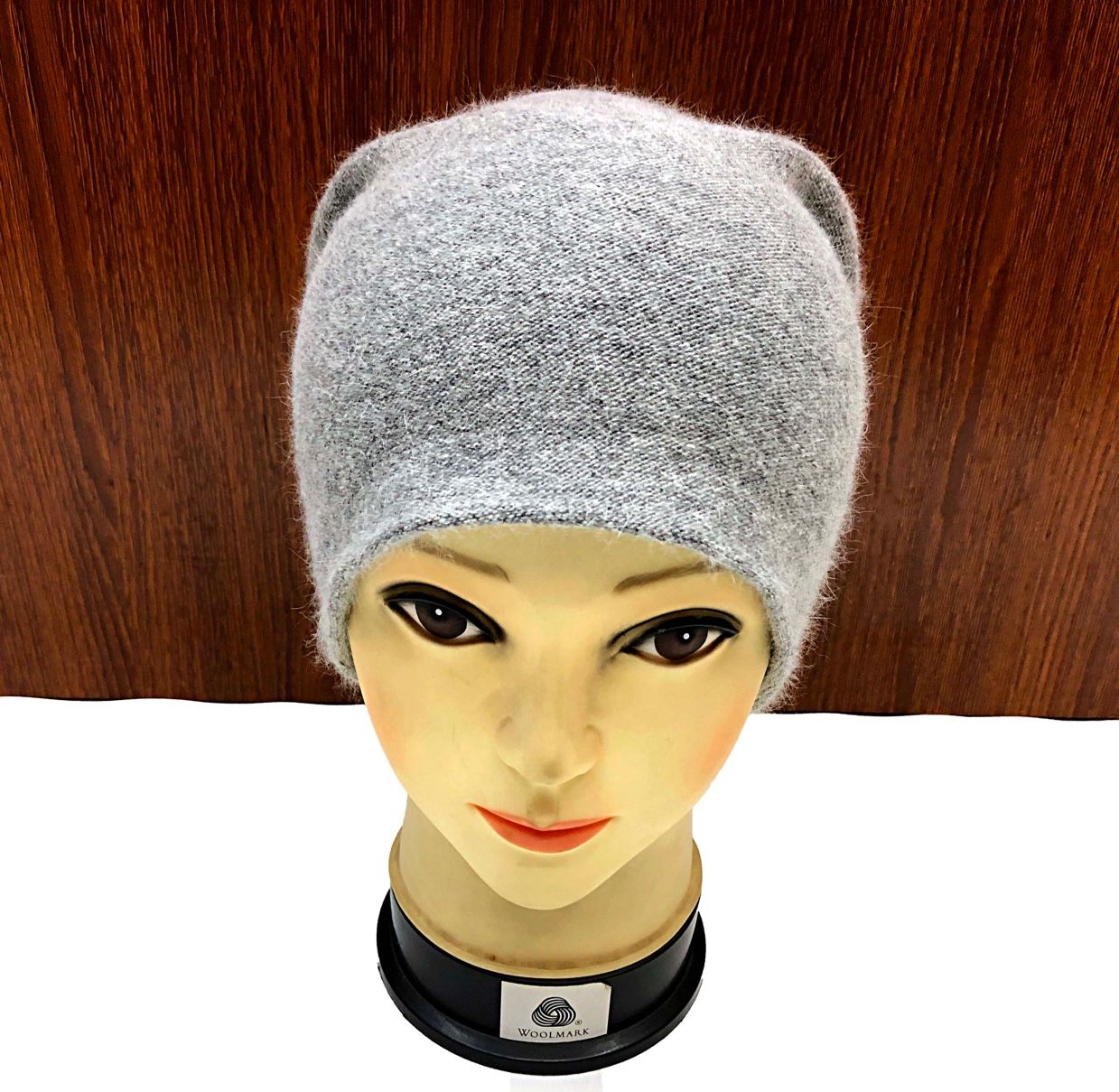 羊绒针织单色超软套头帽男女通用详情图3