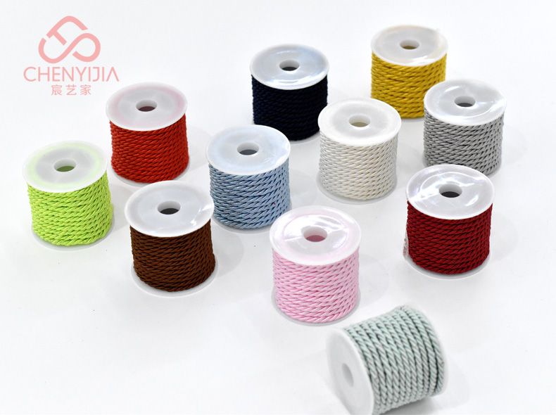Caja de regalo de lujo bolsa de transporte tres hilos twist rope DIY accessorios decorative twist rope detail image 3
