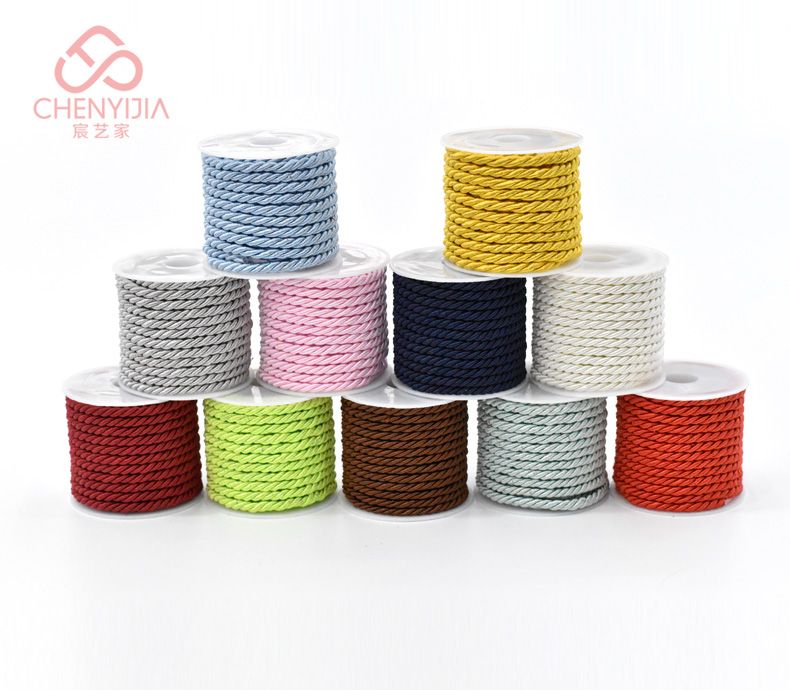 Caja de regalo de lujo bolsa de transporte tres hilos twist rope DIY accessorios decorative twist rope detail image 1