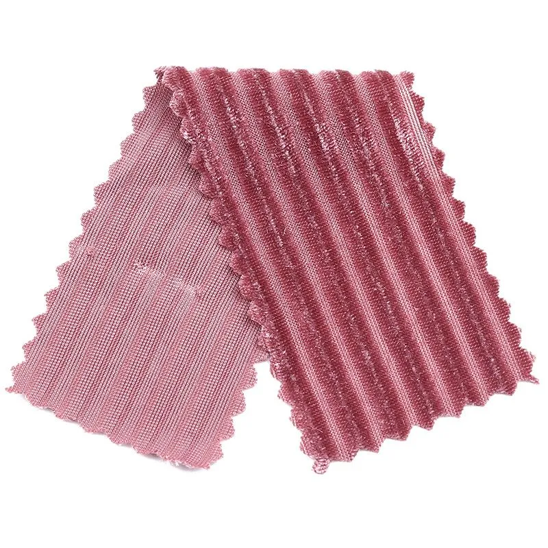 Factory direct sales and immediate supply of golden velvet Korean velvet strip clothing fabric and accessory fabric detail image 19