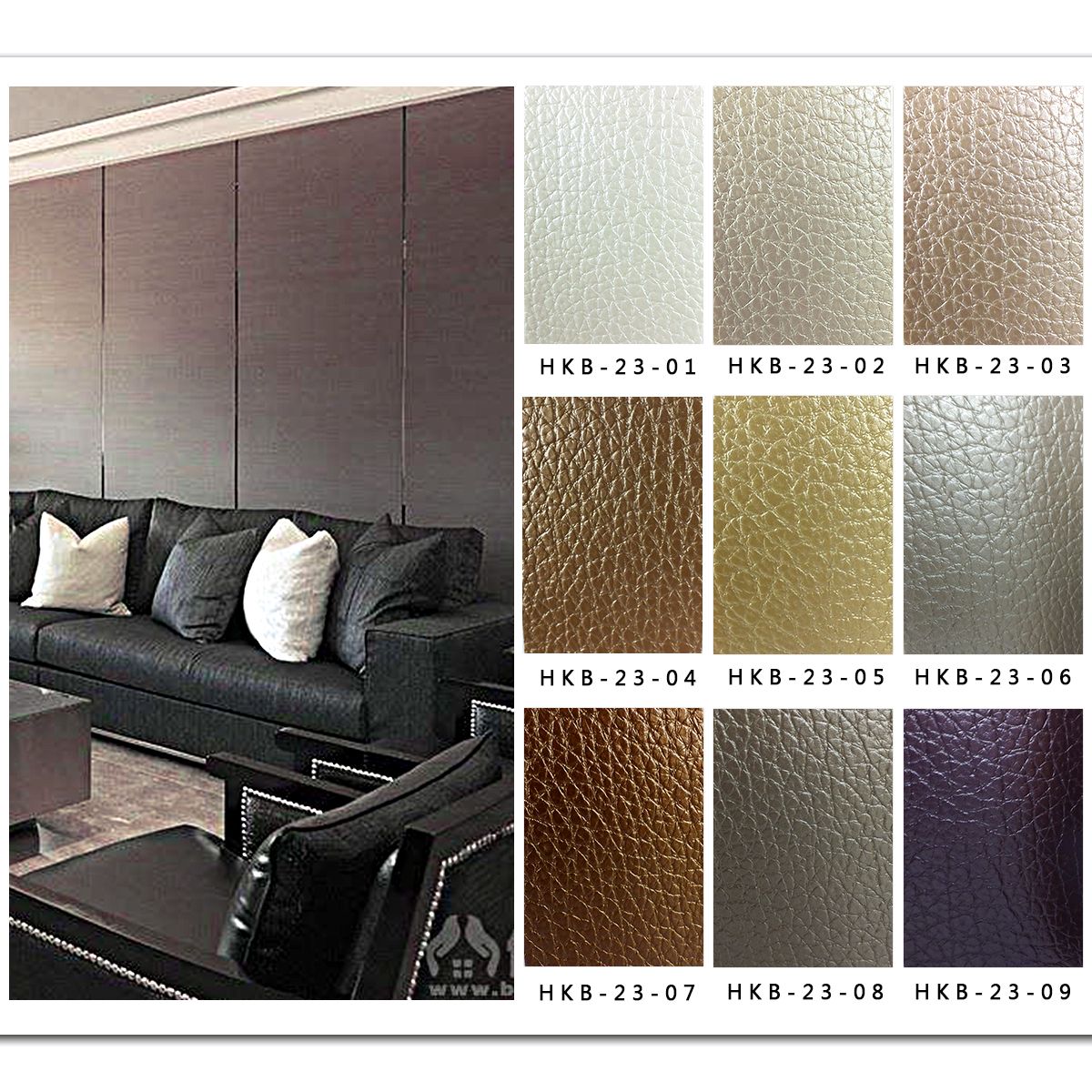 Factory direct sales: Leather fabric soft package odorless flame-retardant engineering soft package leather hard material leather decorative leather 0.2 detail image 13