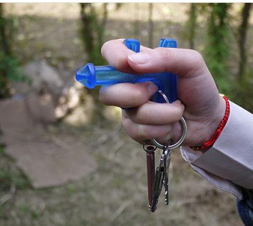 新款 防身扳指扣铁拳扣铁拳头指虎手撑子 女士防狼双指扣 破窗器详情图4