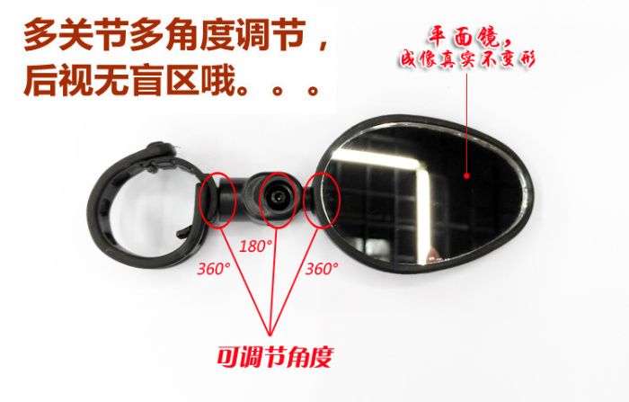 YW-FG-8自行车后视镜 广角凸面镜 单车反光镜 平面观后镜 安全镜详情2