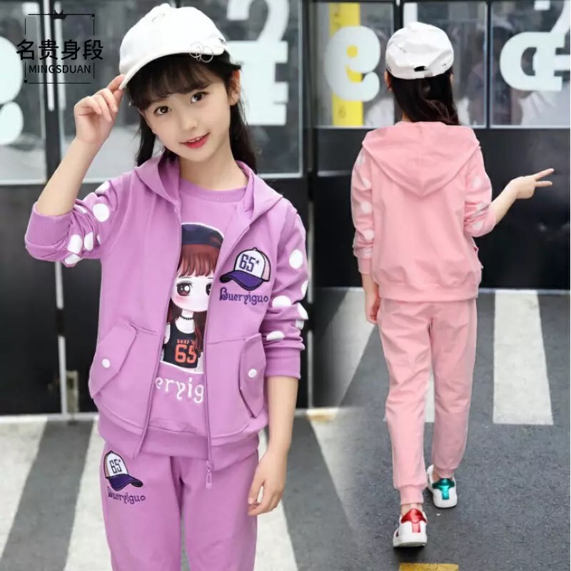 4 to 12 years old 11 Girls' clothing 10 Spring and autumn clothing 9 Little girls 8 Children 7 Casual 6 bathroom clothes 5 Sports three-piece set Specification drawing